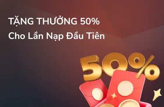 Tặng thêm 50% nạp đầu
